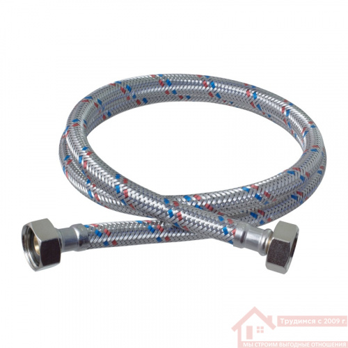 Подводка для воды сталь 1/2" 60 см г/г STM Подводка для воды сталь 1/2" 60 см г/г STM купить в саранске