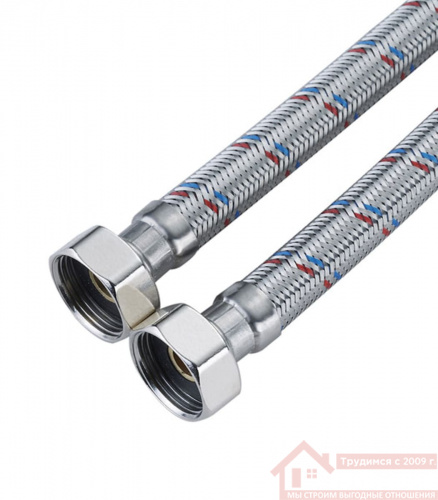 Подводка для воды сталь 1/2" 40 см г/ш STM Подводка для воды сталь 1/2" 40 см г/ш STM купить в саранске